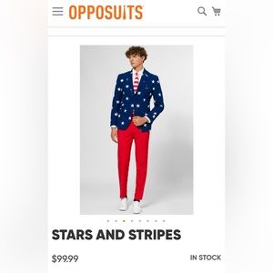 Men’s OppoSuits Stars and Stripes Suit [Size US46]